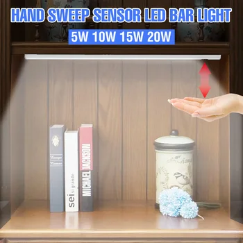 

LED Hand Sweep Sensor Light Bar USB 5V Under Cabinet Lamp 20 30 40 50CM Bedroom Night Lights LED Smart Motion Sensing Ampoule