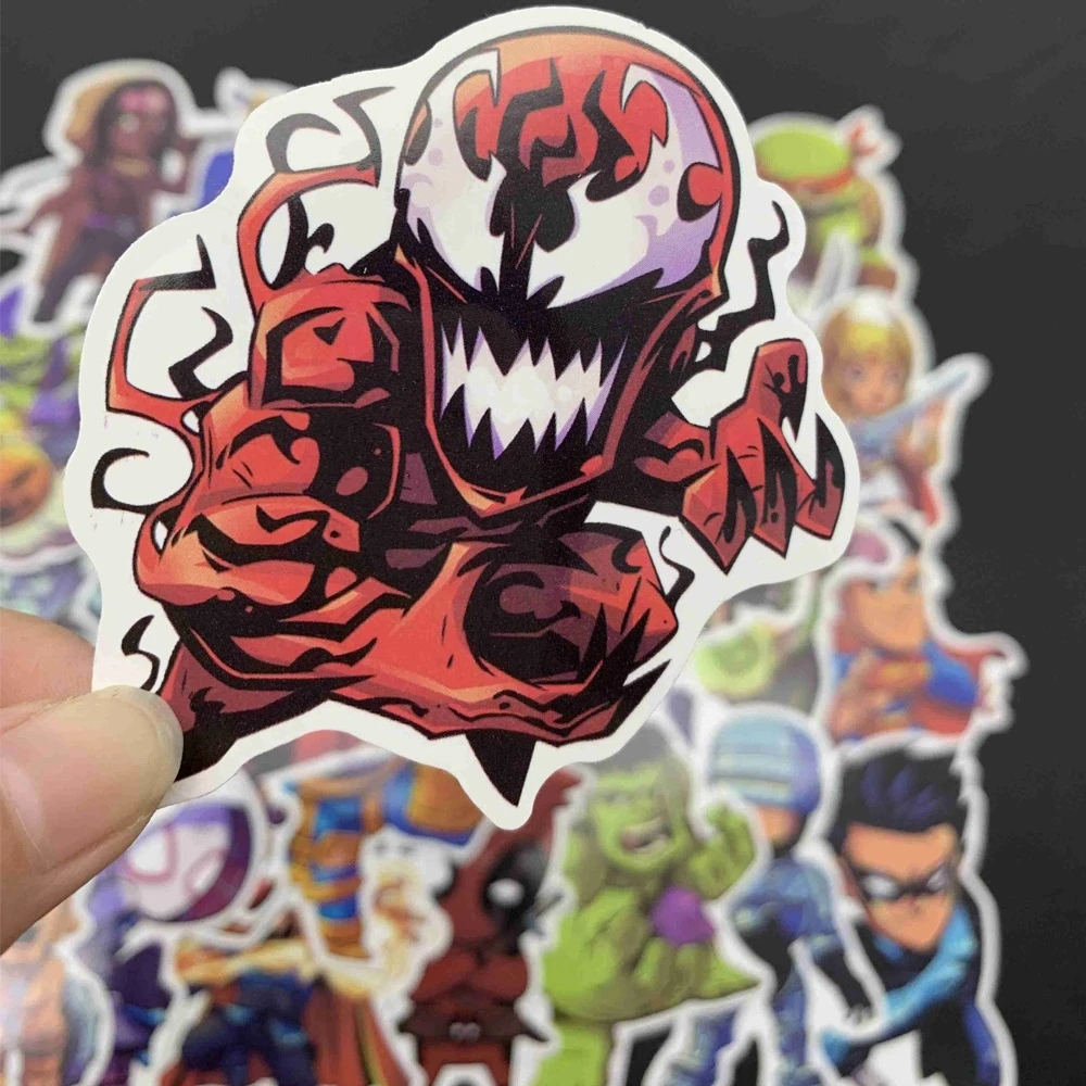50 шт Джокер Веном Мститель микс наклейки на стену Декор для гостиной Marvel аниме наклейки на стену для детей украшения спальни