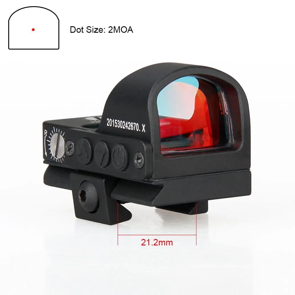 Canis Latrans 2MOA Red Dot Sight Airsoft Gun Tactical Mini Red Dot Scope Rifle Point Sight Magnification 1X For Hunting gs2-0078