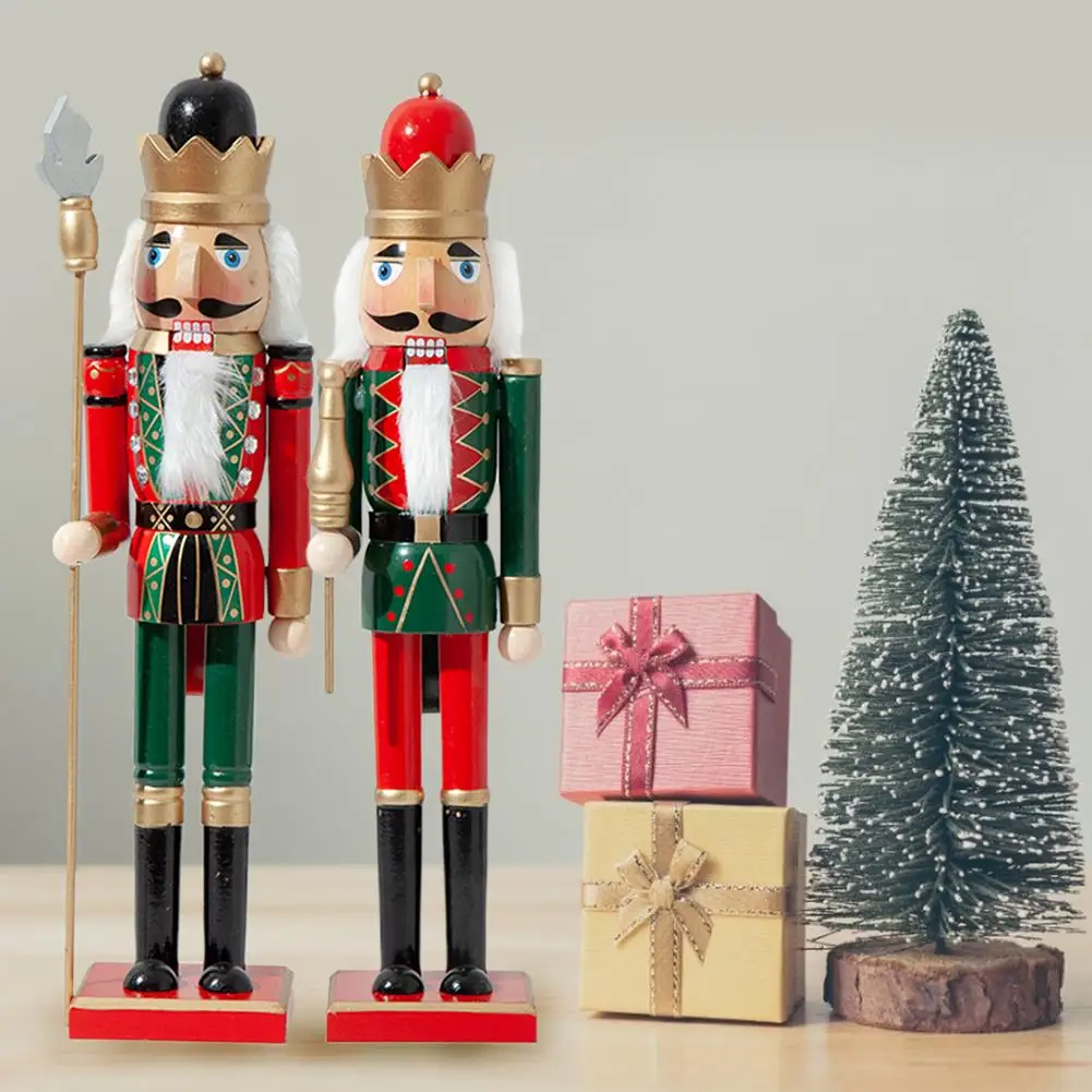 50CM/38CM Christmas Wooden Nutcracker Soldier Jewelry Children's Room Decoration Ornament Christmas Gift Nutcracker Puppe