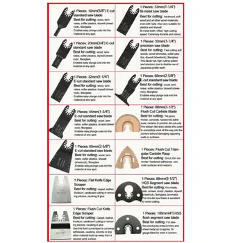 

66PC Durable Oscillating Bit-Metal Wood/Soft-Metal Saw Cutter For Tool Multitool Electric Tools Accessories