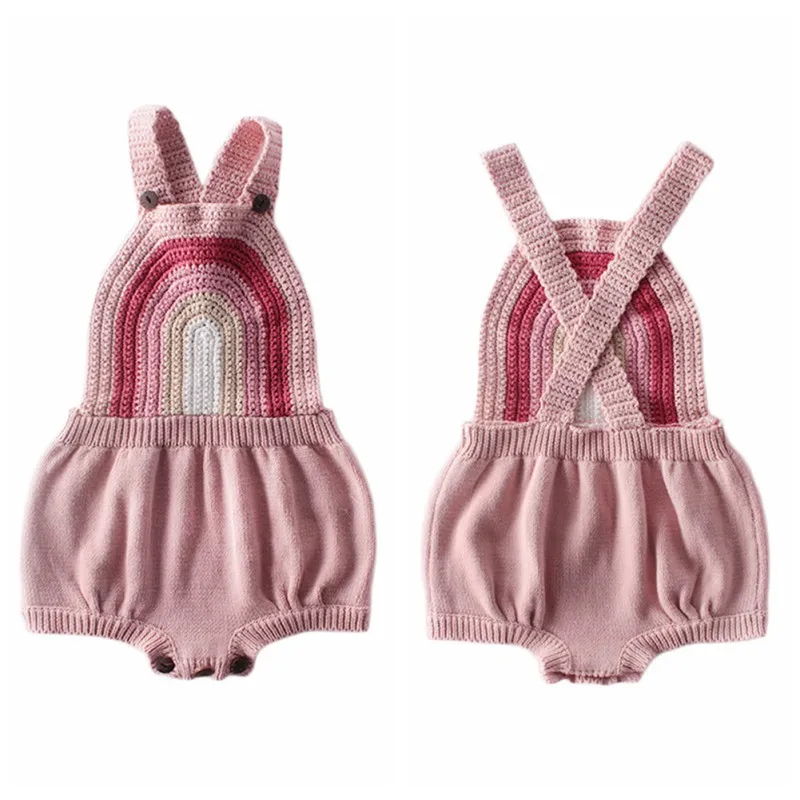 Комбинезон для новорожденных девочек; Детский комбинезон; сезон весна-зима; теплый вязаный свитер; комбинезоны с длинными рукавами; одежда для маленьких девочек - Цвет: N-2238