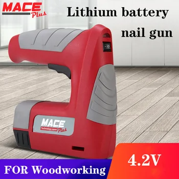 

AOTUO 4.2V Eletric Nail Gun Woodworking Power Nailer Stapler Straight Nail& Door Nail Staplers Power Tool with USB charging