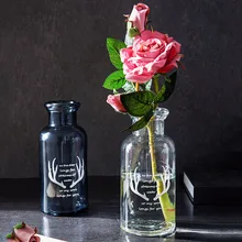 Скандинавская стеклянная ваза элегантность сухая ваза для цветов шикарный Настольный Декор свежие цветочные бутылки для хранения воды культура растения посуда