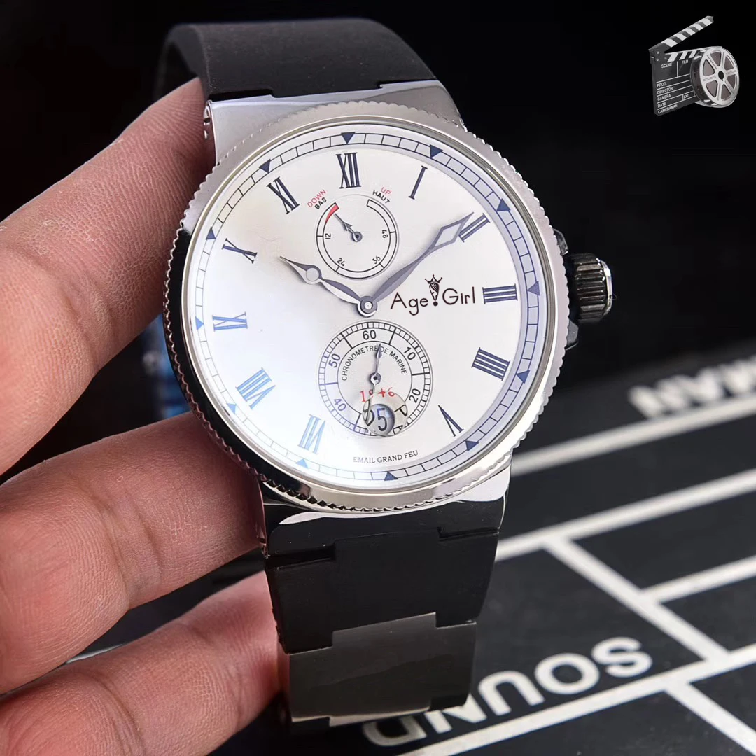 Роскошные брендовые новые мужские серебристые синие белые автоматические механические часы из нержавеющей стали сапфировые Diver Maxi Chronometer часы с pvd-покрытием Limited - Цвет: White
