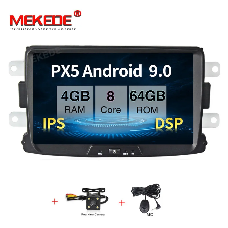 16G DVD CAMERA Android 9,0 ram 4G Автомобильный DVD стерео плеер gps для Duster DACIA sandero Logan Dokker Авто Радио RDS gps навигационная система ГЛОНАСС - Цвет: 16G DVD CAMERA