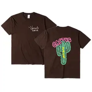 Футболка Мужская/женская с принтом кактуса/Джека, люксовая хлопковая рубашка в стиле хип-хоп, с принтом для пар, в стиле Харадзюку