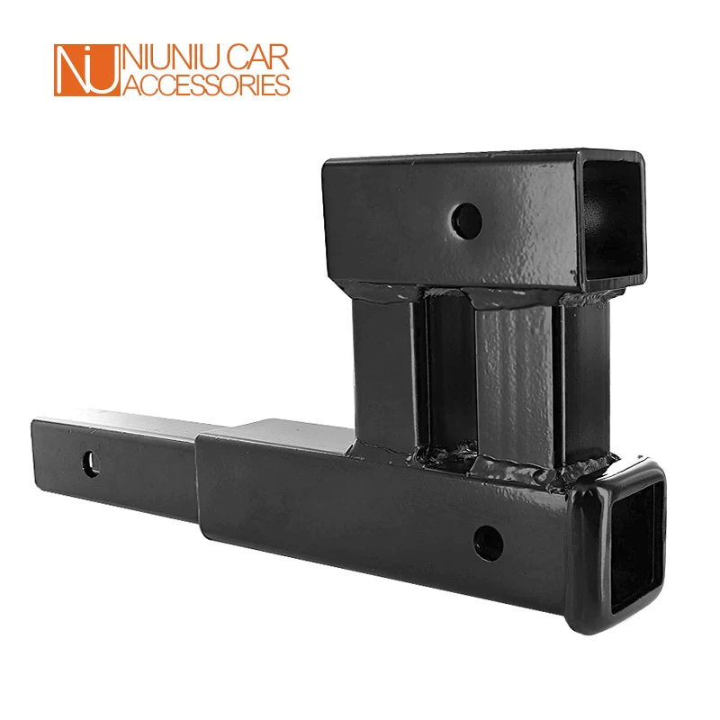 2 Inch Dual Truck Trailer Hitch Receiver Rise Drop Adapter Extender Double Extension RV Parts Van Camper Accessories Caravan