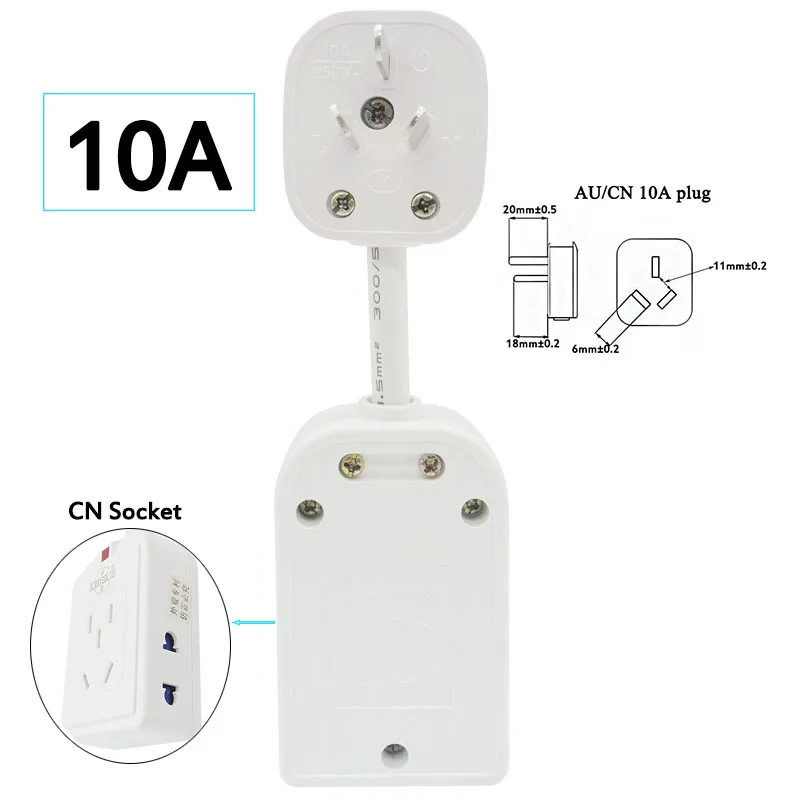 10A plug Настольная розетка для зарядки, расширенное преобразование, 3Pin, штепсельная розетка с удлинителем, 3 ядра* 1,5 мм, квадратная - Цвет: 10A plug