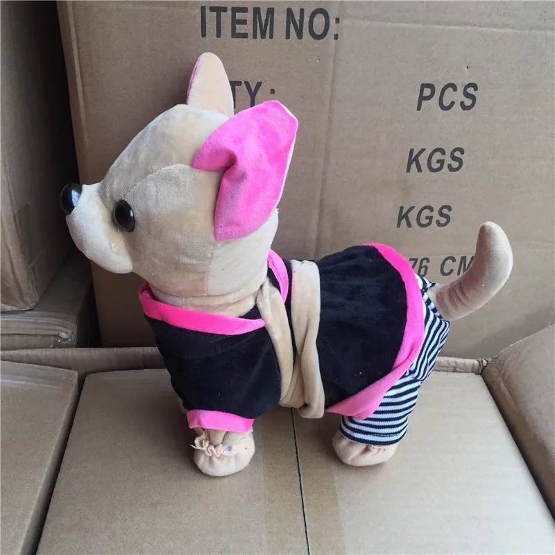

Der Chi LOVE Electric Plush Toys Dog Doll with Rope Will Walk Singing Electronic Pet Dog Toy