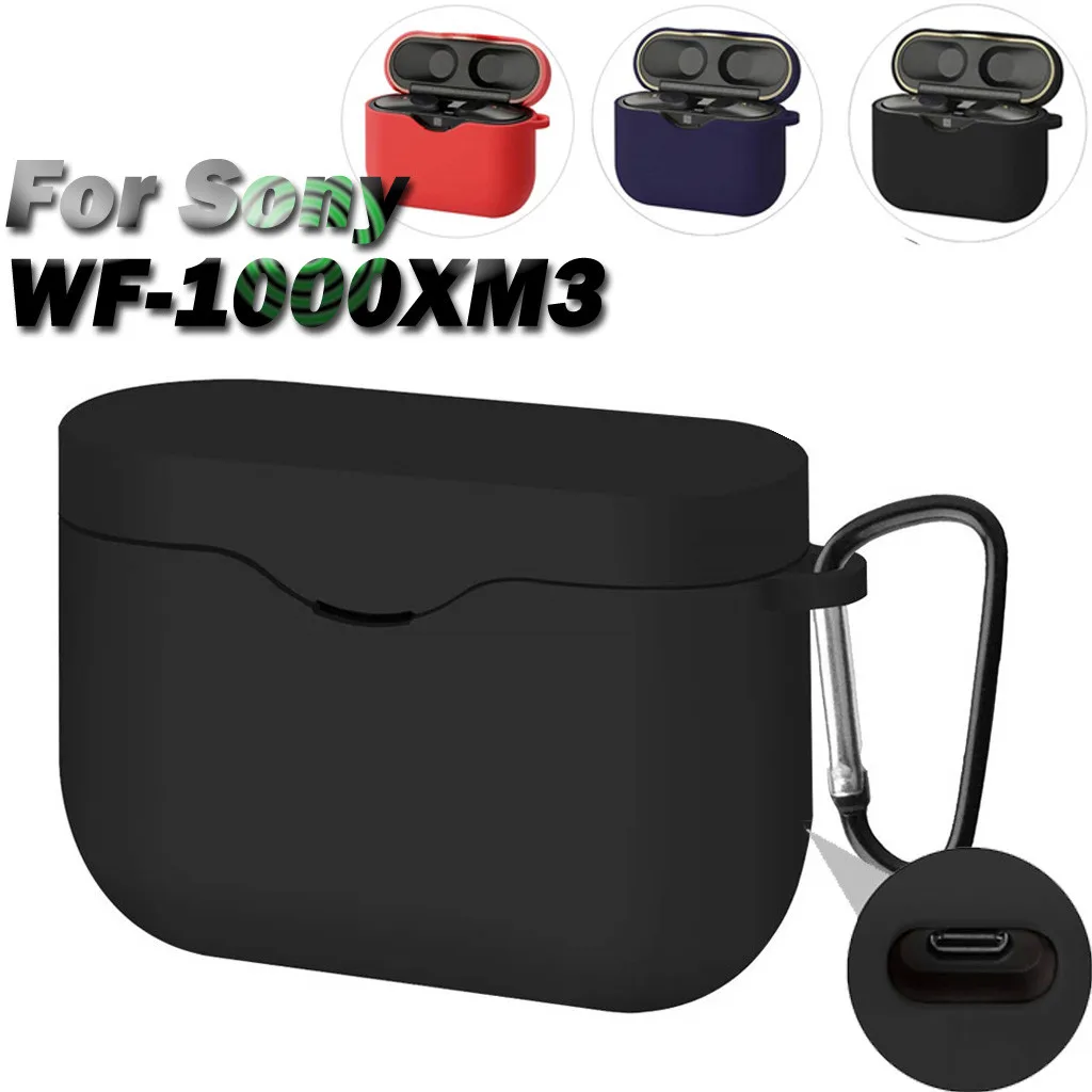 

Soft Silicone Case Earphones For Sony WF-1000XM3 Soft Silicone Protective Cover Clamshell Opening Anti-Shock For Sony WF-1000XM3