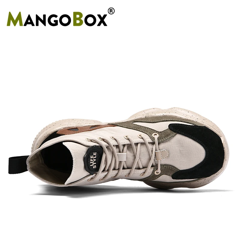 Mangobox мужские кроссовки для бега с высоким берцем, дизайнерские мужские кроссовки, удобная прогулочная обувь, Мужская Осенняя спортивная обувь для мужчин