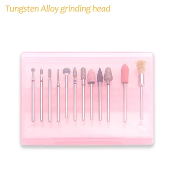 

12pcs Nail Art Polishing Nail Drill Bits Nail Professional Manicure Drill Set Grinding Head Tools Accessories
