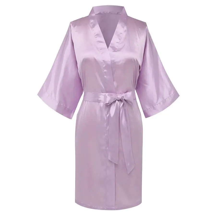 Nghtdress халат домашняя одежда для невесты Пижама для невесты соблазнительное кимоно Свадебный халат одежда для сна Домашняя одежда платье для женщин - Цвет: Purple 2