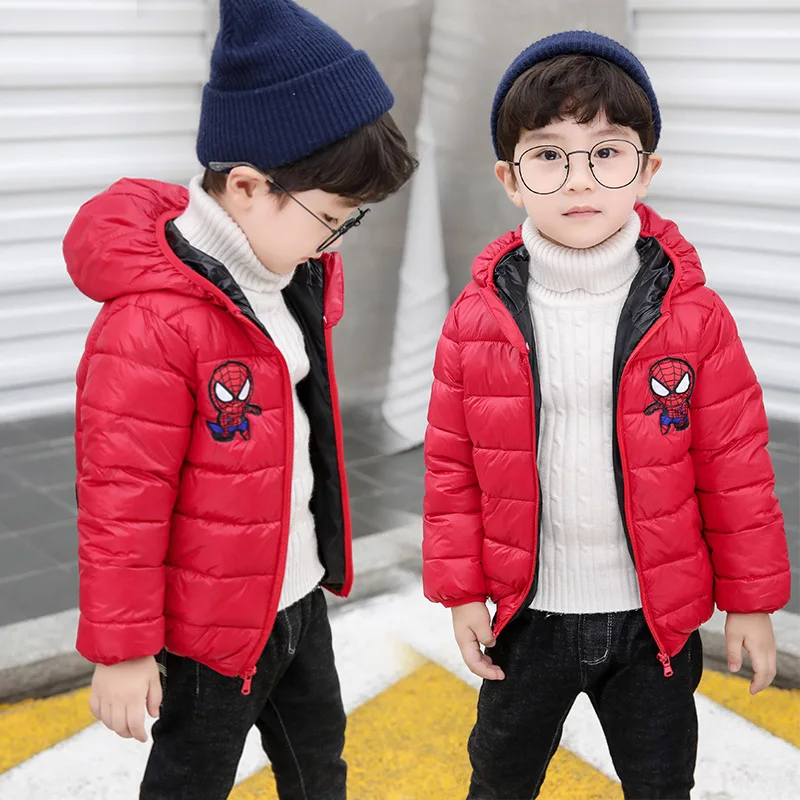 

2019 Autumn Winter Kids Spiderman Jacket for Boys Clothes Casual Children Jacket Baby Warm Hooded Outerwear Coat 1 2 3 4 5 Years