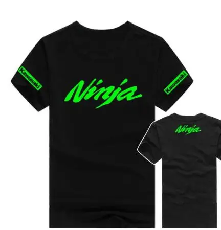 Новое поступление Kawasaki Ninja мотоциклетная рубашка мужская футболка с коротким рукавом Футболка с логотипом команды автоспорта H