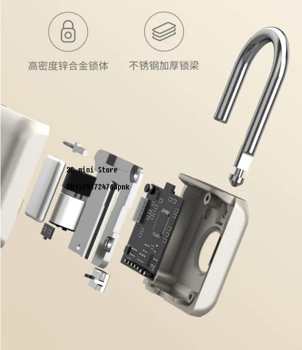 Новейший умный замок висячий замок xiaomi с отпечатком пальца USB Перезаряжаемый дверной замок с отпечатком пальца Умный Замок быстро разблокируется