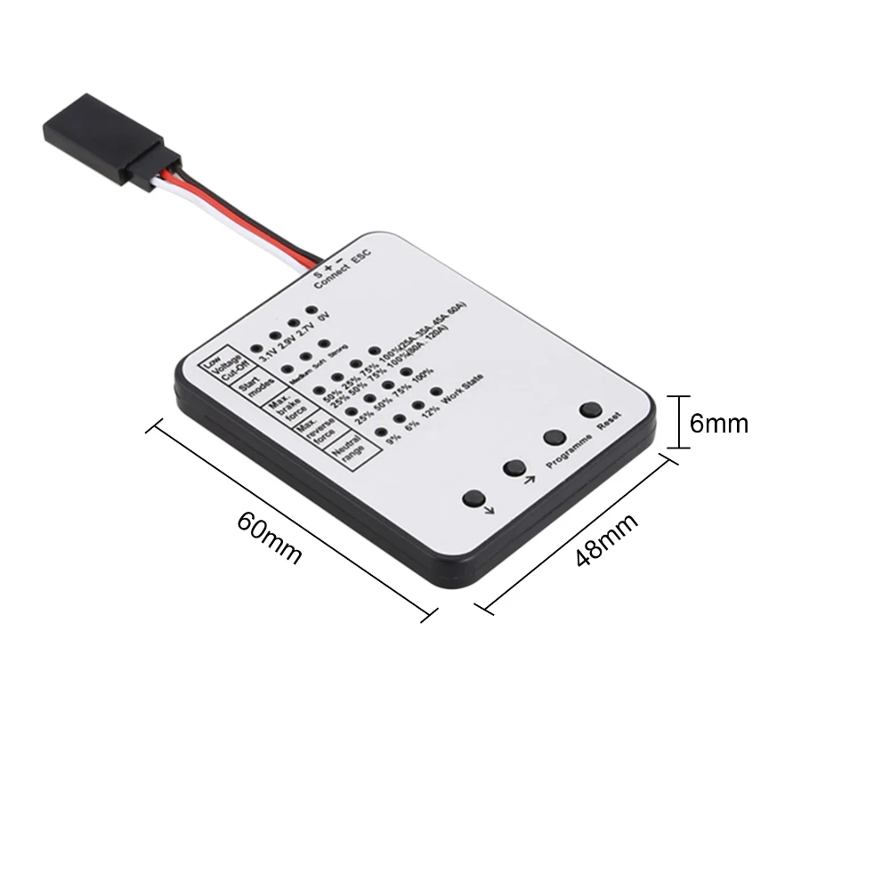 RC 자동차 프로그램 카드 RC 자동차 25A/35A/45A/60A/80A/120A/150A 브러시리스 ESC 용 취미 LED 프로그래밍 카드 초월