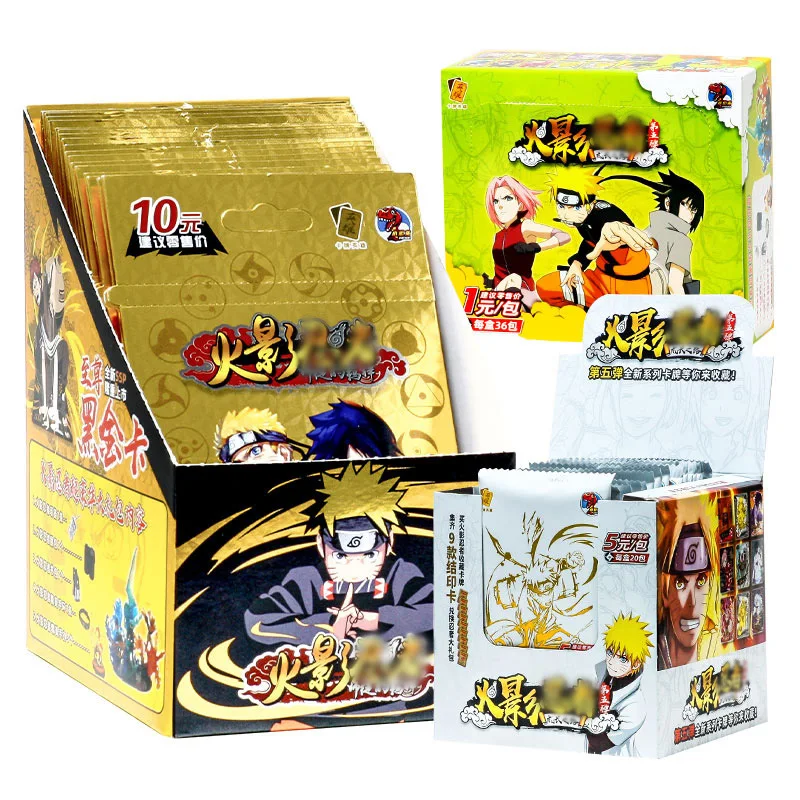 Фигурки персонажей аниме нарупальцы карты героев Узумаки Учиха Саске коллекция