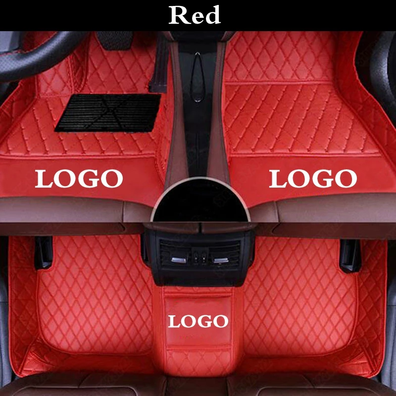 Car Floor Mats for Ssangyong Rodius ActYon Kyron Rexton Chairman Tivolan Tivoli Korando Auto Carpet Cover Rugs Liners Pads Red | Автомобили