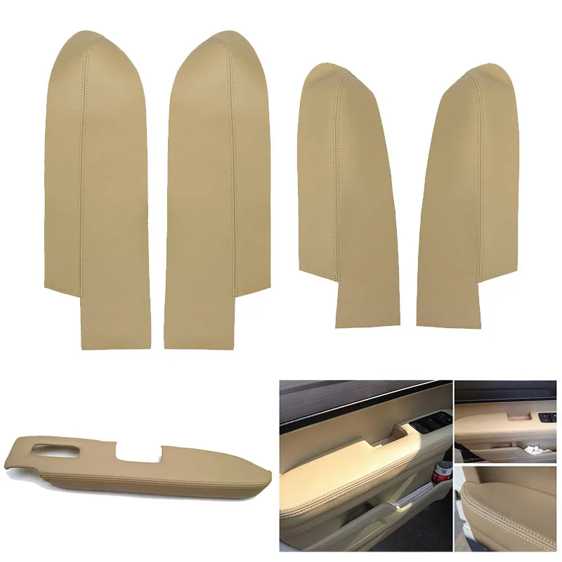 

For Honda CRV 2007 2008 2009 2010 2011 2012 Mount Fittings Microfiber Leather Door Handle Panels Armrest Covers Protective Trim