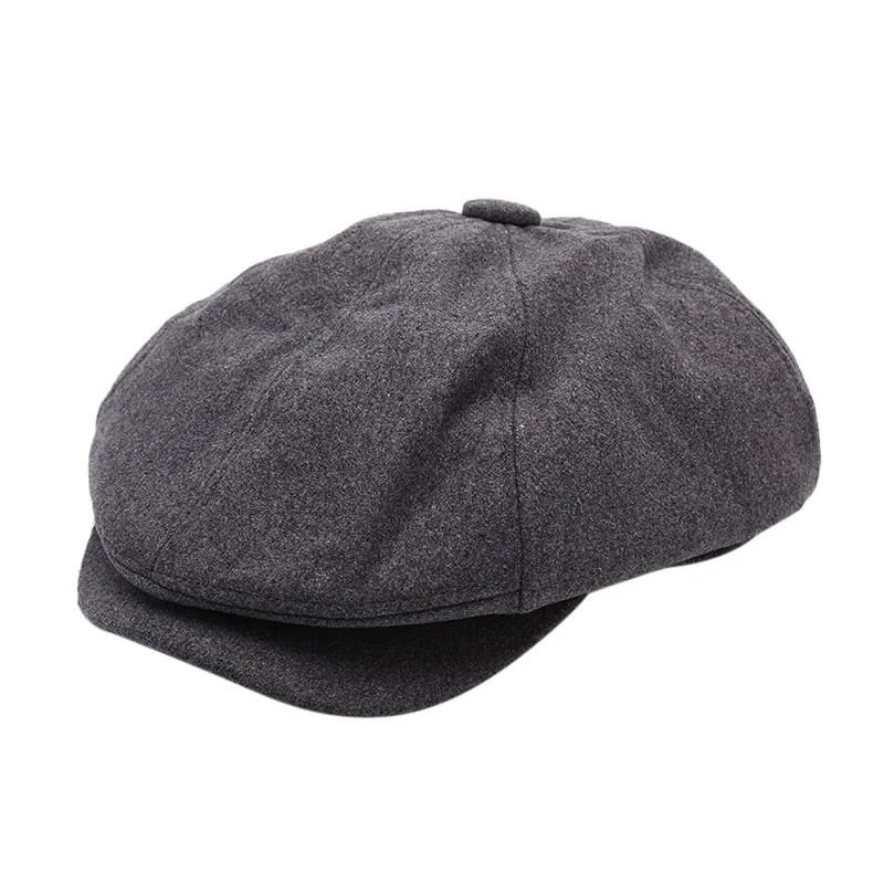 

Newsboy Cap Men's Twill Cotton Eight Panel Hat Women's Baker Boy Caps Retro Big Large Hats Male Black Beret