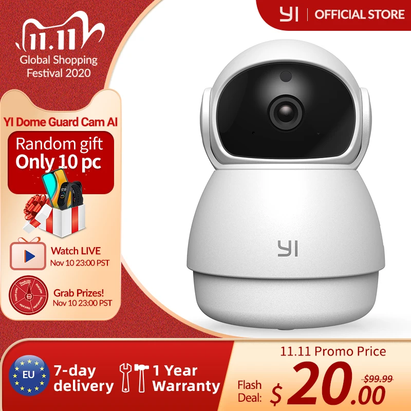 YI Dome Guard Camera Indoor AI Powered 1080p Security Home Surveillance System Human & Motion Detection Abnormal Sound Detection|Surveillance Cameras| - AliExpress