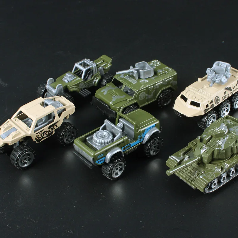 

Children Alloy Car Model Toy Firefighting Military Chariot Alloy Mop Head + Inserts And Arranges Contained 2 of Military Set