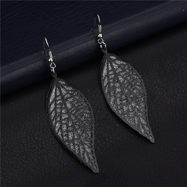 Irregular Long Dangle Earrings For Women Charm Ear Jewelry Gold Color Hanging Pendientes Flower Leaf Earings