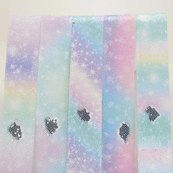 

Winsome 25 Yards 75mm Sequin Reversible Colorful Printed Sequin Ribbon,for DIY