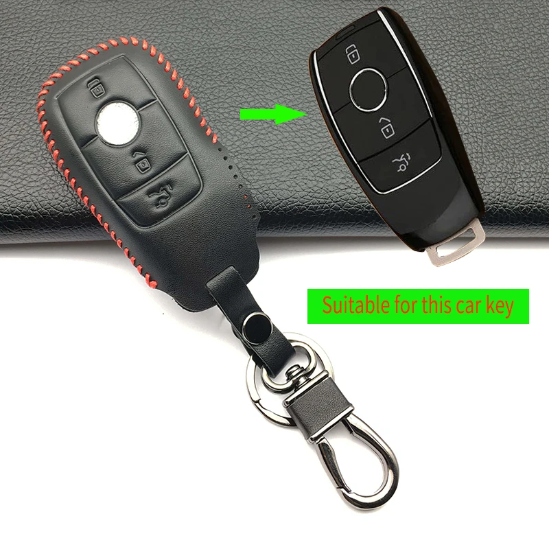 Hot Sale Genuine Leather Key Case Cover Wallet Bag Holder For Mercedes Benz E Class E200 E260 E300 E320 W213 Auto Accessories | Автомобили