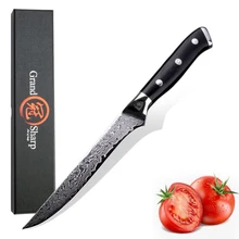 Grand sharp Японский дамасский обвалочный Нож филейный нож для рыбы резка мяса 5,5 дюймов vg10 профессиональный нож для приготовления острых ножей