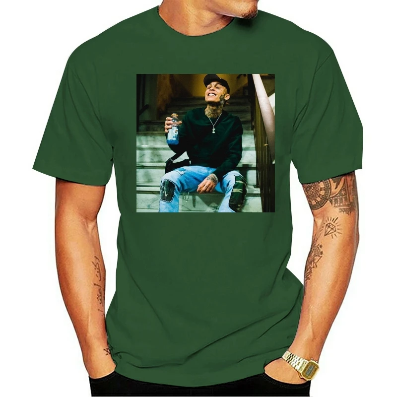 

T SHIRT Lil Skies T SHIRT Drinking Skies Oversized Print Tee Shirt Cute Mens Short Sleeve Basic 100 Percent Cotton