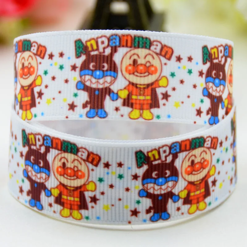 7/"(22 мм) Anpanman мультфильм печатных корсажная лента вечерние атласные ленты украшения OEM 10 ярдов - Цвет: X 01636