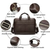 WESTAL Bag Executive pour hommes sac Porte-documents hommes en cuir véritable pochette d'ordinateur pour hommes Porte Document sac à main d'affaires ► Photo 2/6