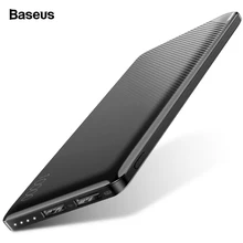 Baseus, 10000 мА/ч, внешний аккумулятор для iPhone Xiaomi Mi, samsung s10, 10000 мА/ч, тонкий внешний аккумулятор, портативное зарядное устройство, повербанк