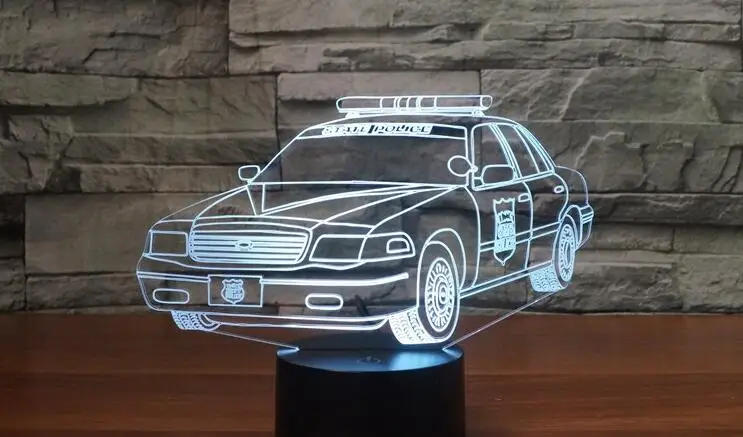 [Seven Neon] игрушечный автомобиль автобус винтажный автомобиль акриловая 7 цветов Настольная лампа 3D лампа Новинка Светодиодный Ночник светильник Сокол миллениума светильник - Испускаемый цвет: Зеленый