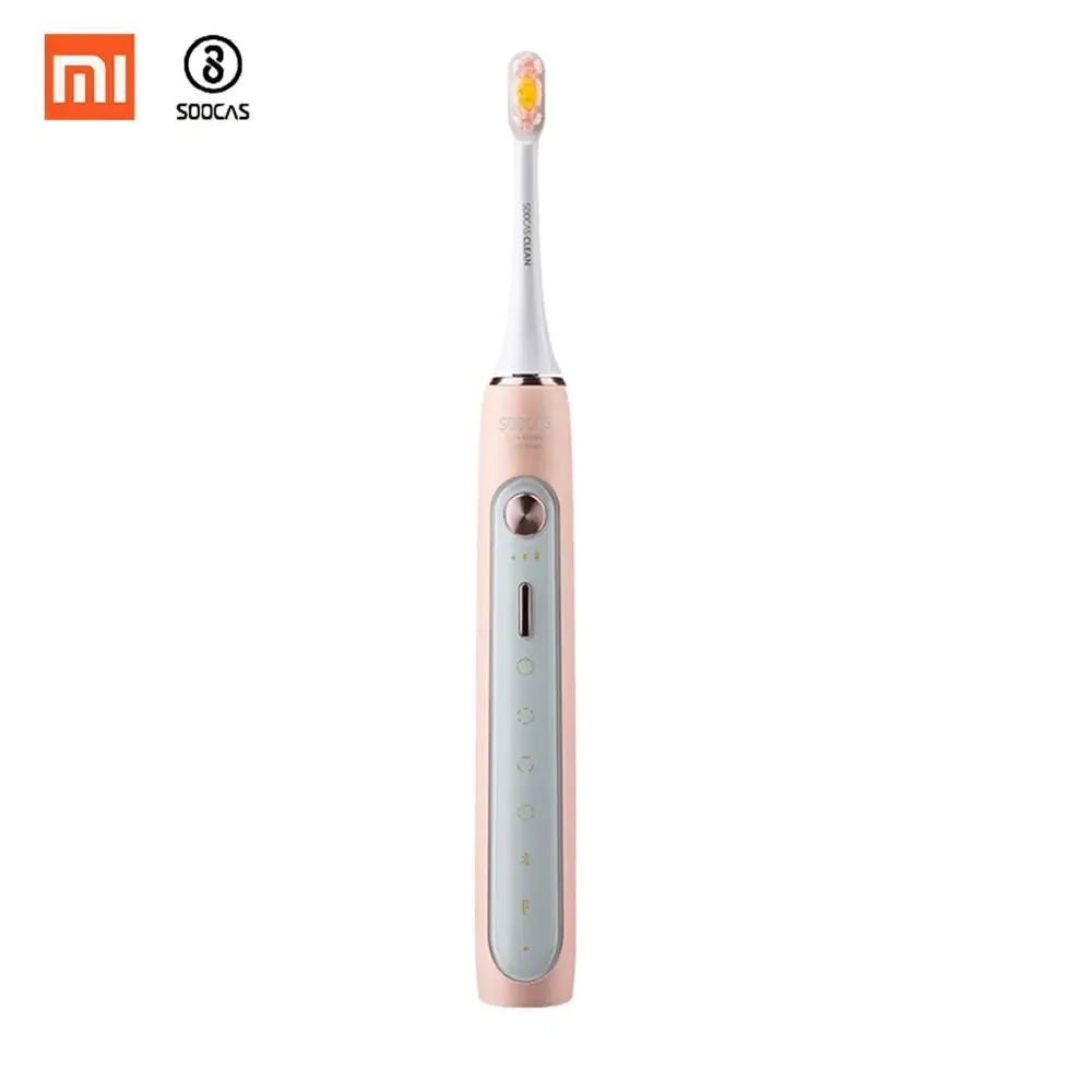 Xiaomi зубная щетка SOOCAS X5 электрическая зубная щетка звуковая электрическая зубная щетка USB перезаряжаемая NFC автоматическая зубная щетка - Цвет: pink without box