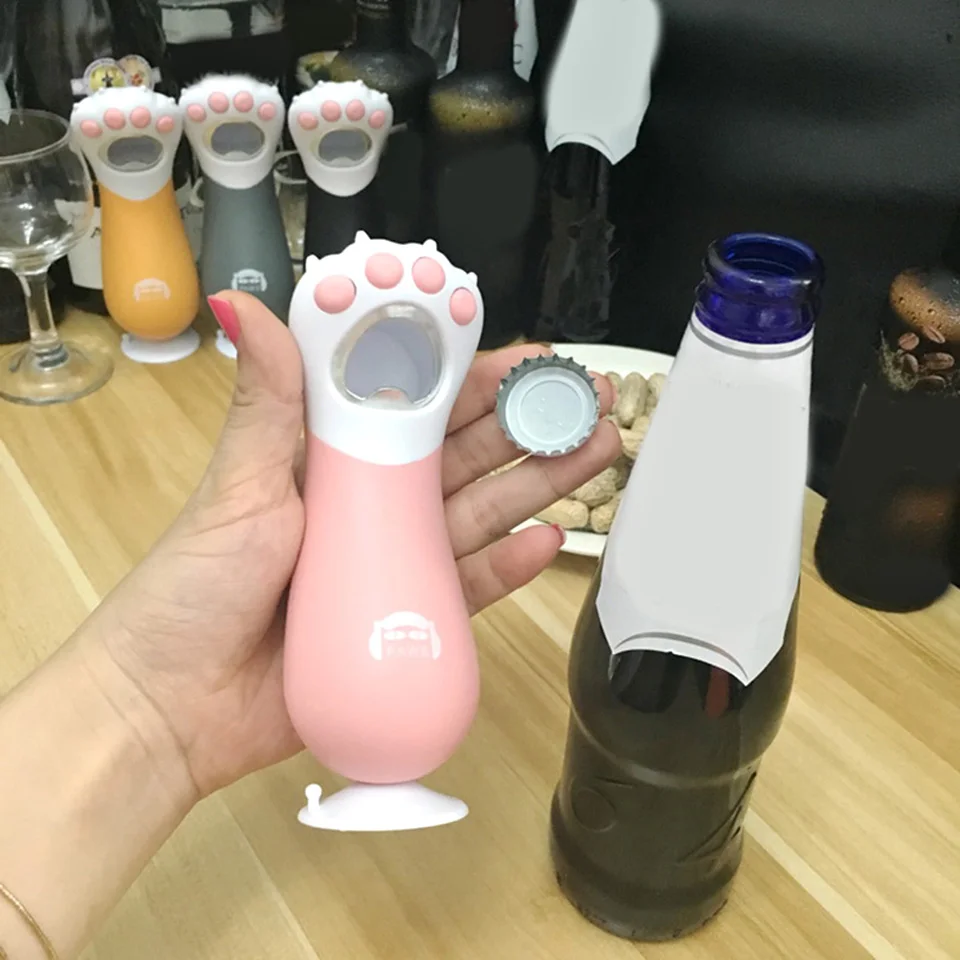 Открывалка для пива, колы для бутылок Милая кошачья лапа легко снимает крышки для бутылок хорошие подарки для любителей кошек и уникальные вечерние сувениры