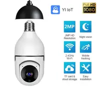2MP 1080P E27 lampadina Wifi telecamera PTZ HD visione notturna a infrarossi conversazione bidirezionale Baby Monitor monitoraggio automatico per la sicurezza domestica