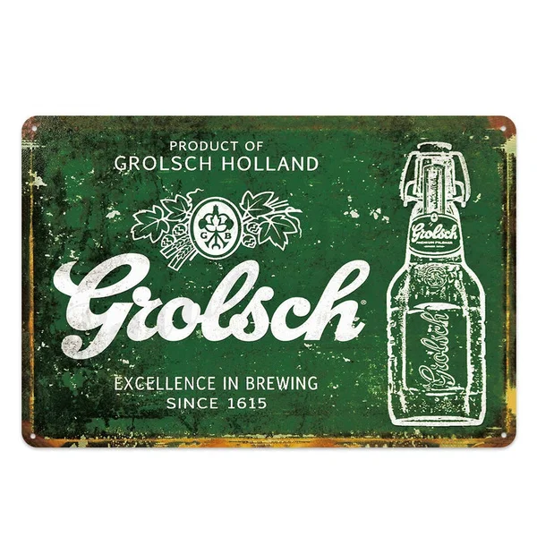 Metal Tin Sign grolsch beer  Decor Bar Pub Home Vintage Retro 