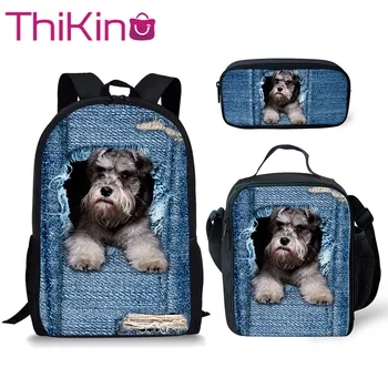 

Cute Pocket Animals Backpacks 3PCS Schoolbags Set for Boys Girls Children Teenagers Primary Book Bags Students Travelbag