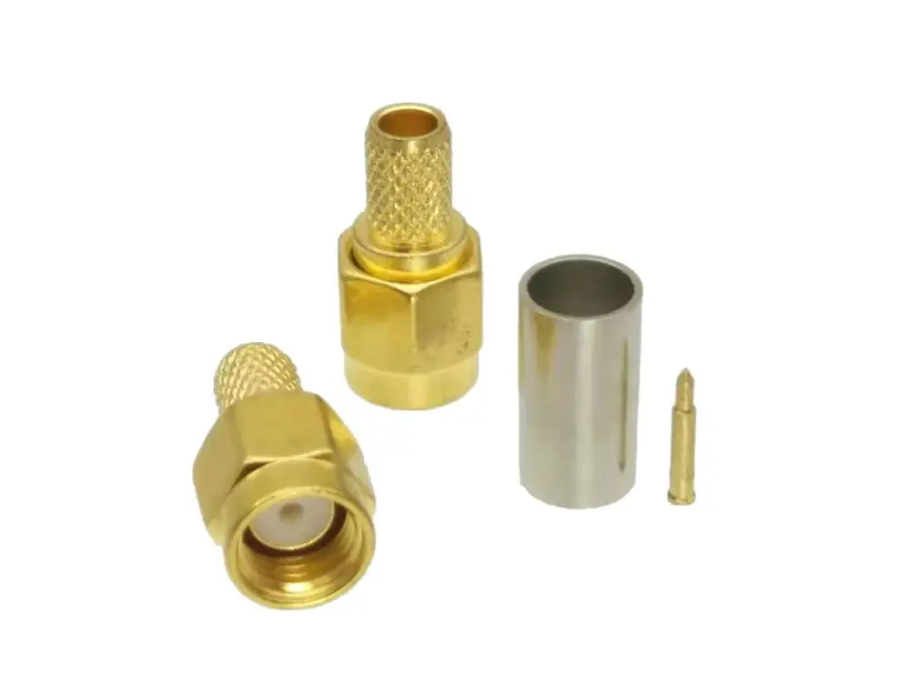 1pce N female jack flange deck crimp RG58 RG142 LMR195 RF coaxial connector 