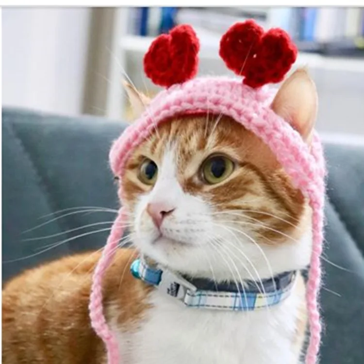 Birthday Hat For Cat Pink Rabbit Ear Beret Hat For Pets Easter
