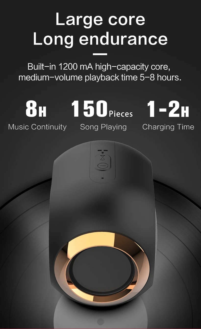 Портативный сабвуфер беспроводной Bluetooth 5,0 динамик музыка объемный громкоговоритель с микрофоном для ноутбука телефона TF карты USB stick AUX