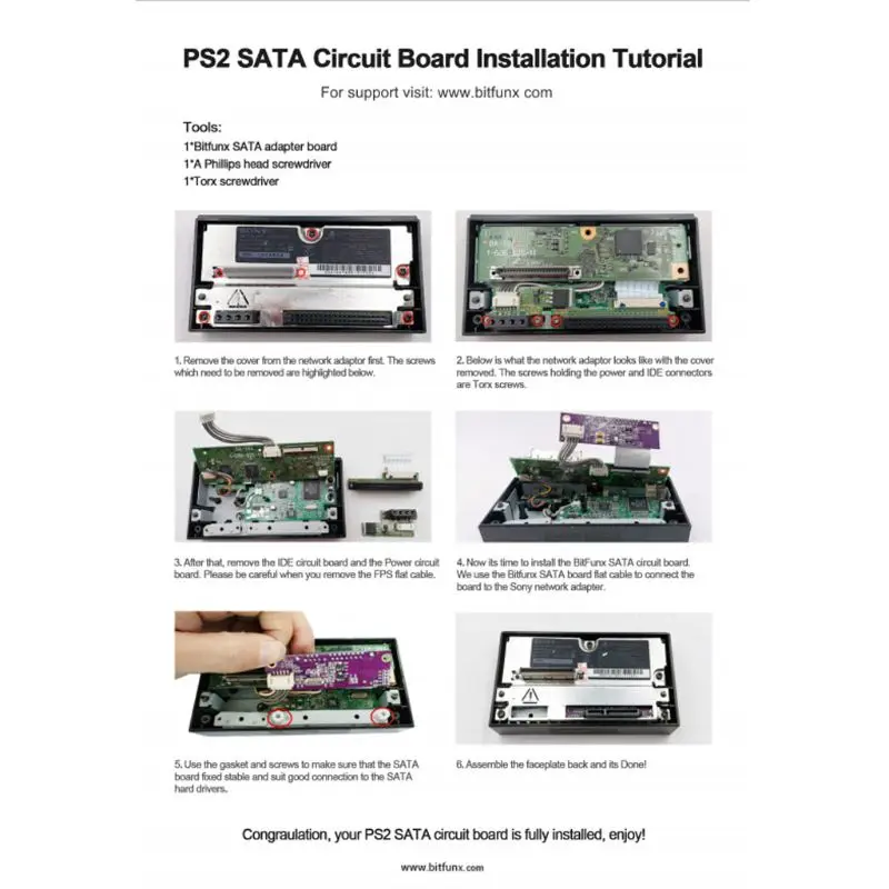 

SATA Adapter Upgrade Board for Playstation 2 PS2 IDE Original Net work Adapter
