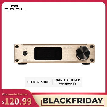 

SMSL Q5 Pro Hi-Fi Audio Digital Power Amplifier 2x45W Control USB COAXIAL OPTICAL Input 192KHZ 44Bit Color Black Silver Gold