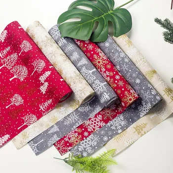 

270*30cm Christmas tree Snowflake Table Runner Polyester Tablecloth Xmas Ornaments Placemat New Year Party Decoration 62923