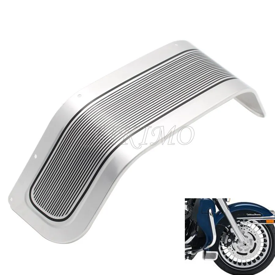 Chrome Motorcycle Front Fender Skirt For Harley Touring Softail FLSCT Ultra Dyna 