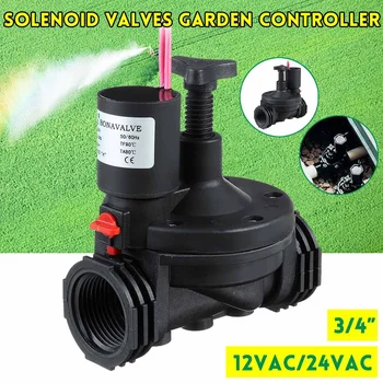 

3/4'' Industrial Irrigation Valve 12V/24V AC Solenoid Valves Garden Controller for Garden Yard Garden Water Timers